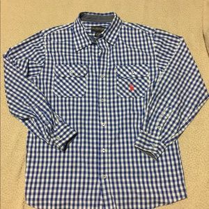 🎈Polo boys Button up shirt long sleeves Sz: 14/16